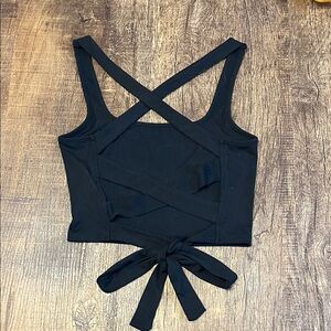 SHEIN Black Ribbed Knit Top